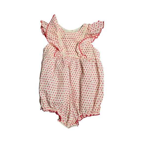 Pink Chicken Other - Pink Chicken Heart Print One-Piece Size: 12/18M